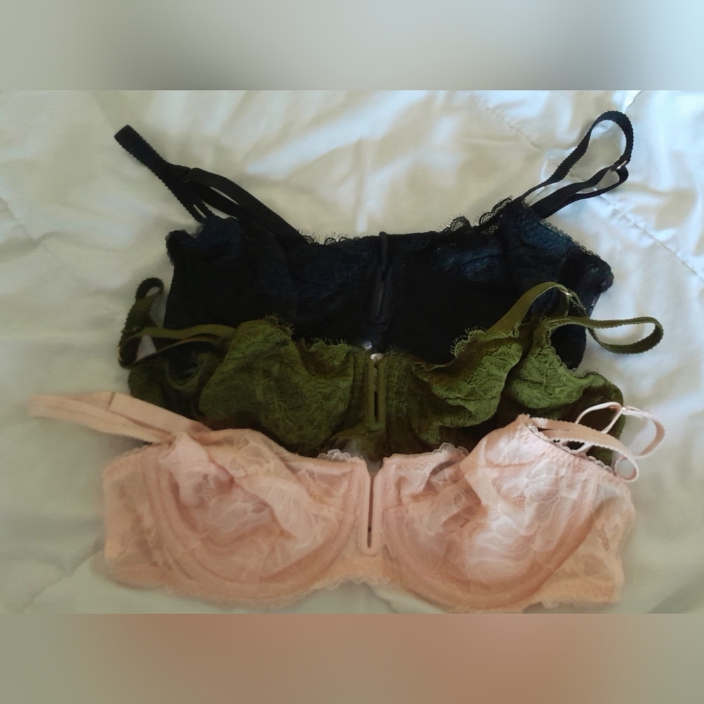 Auden Black and Green And Baby Pink Everyday Bras Intimates & Sleepwear